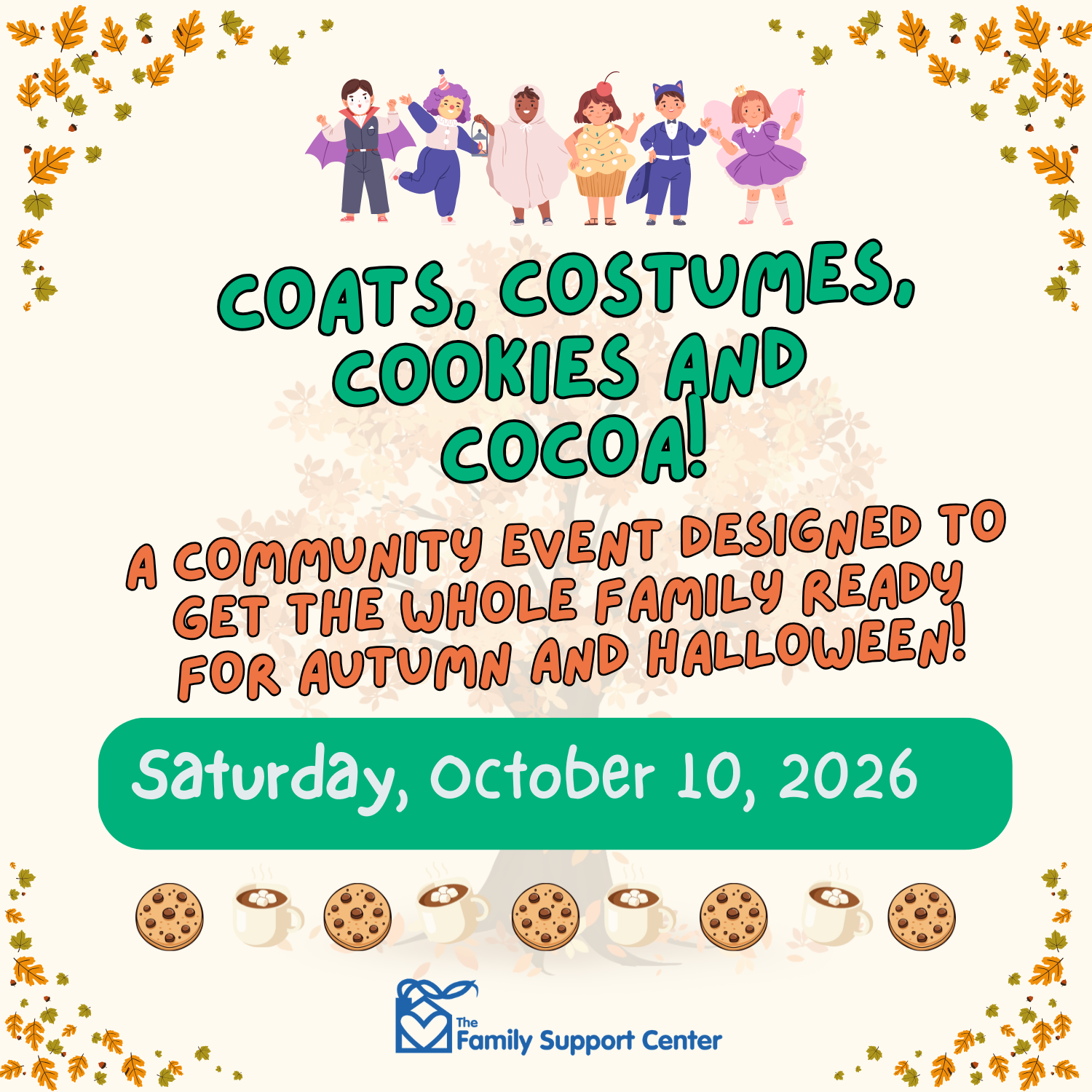Coats, Costumes, Cookies and Cocoa